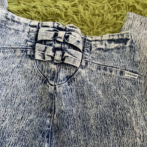 Vintage Acid Wash Bow Back Jeans - Picture 6 of 6